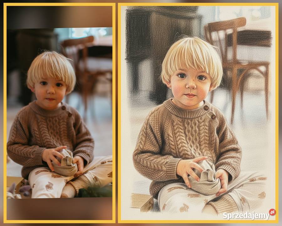 Portret Cyfrowy AI na zamówienie Wydruk Rama wielkopolskie Jarocin