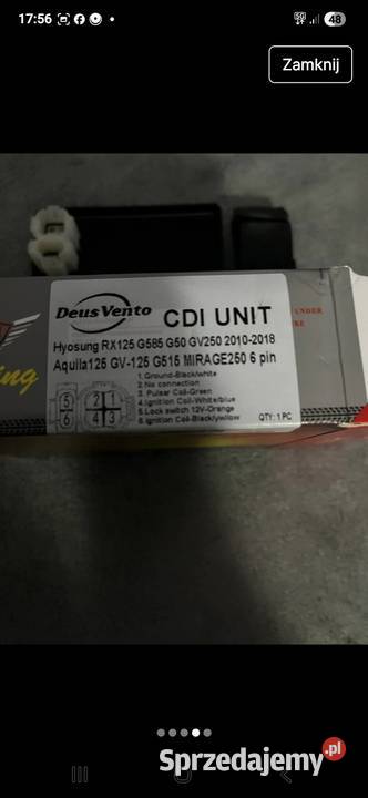 Sportowy moduł zapłonowy CDI 6 PIN hyosung itp Sztum sprzedam