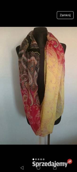 Komin szal wielobarwne jesień