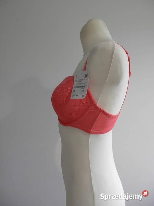 Biustonosz CA Plunge Różowy Zdobiony Koronką Łomża