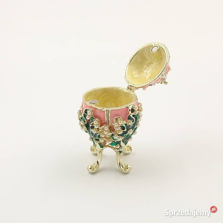 Jajko jajo faberge pojemniki szkatułka różowe Zawiercie