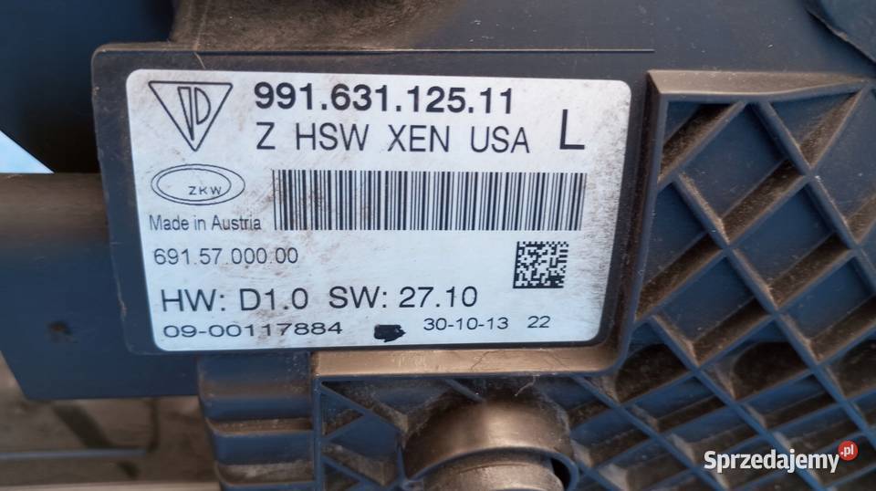 IGŁA LAMPA LEWY PRZÓD EU XENON SKRĘTNY PORSCHE Nowy Tomyśl sprzedam