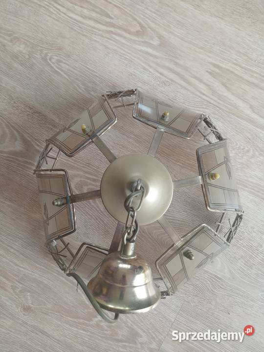 Lampa sufitowa szkło witraż Wadowice