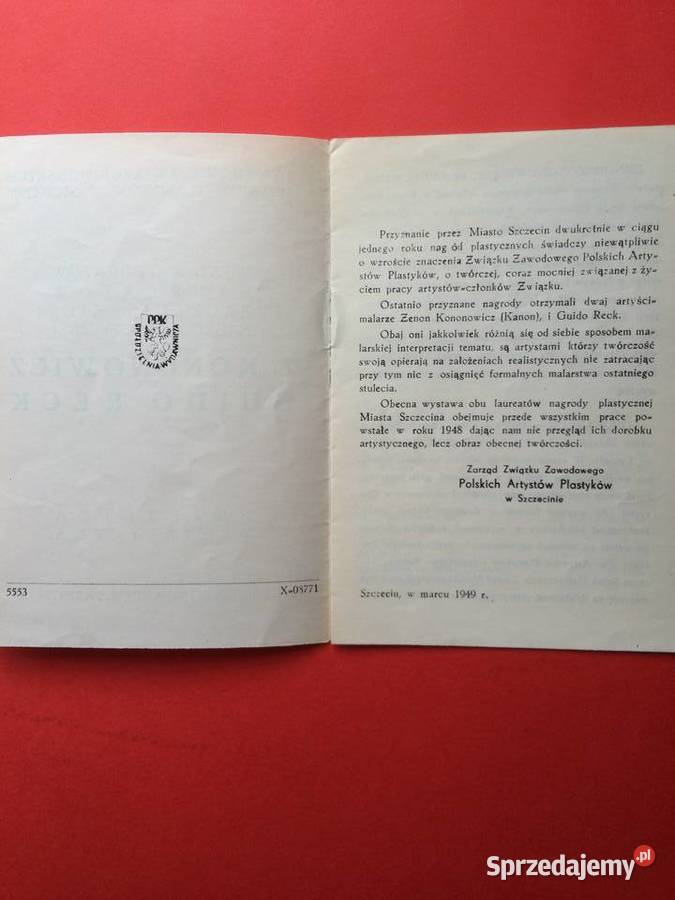 2579 Wystawa Obrazów Z Kononowicz i Guido Reck Szczecin