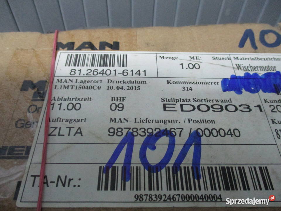 Silnik wycieraczek Valeo Man 81264016141 sprzedam