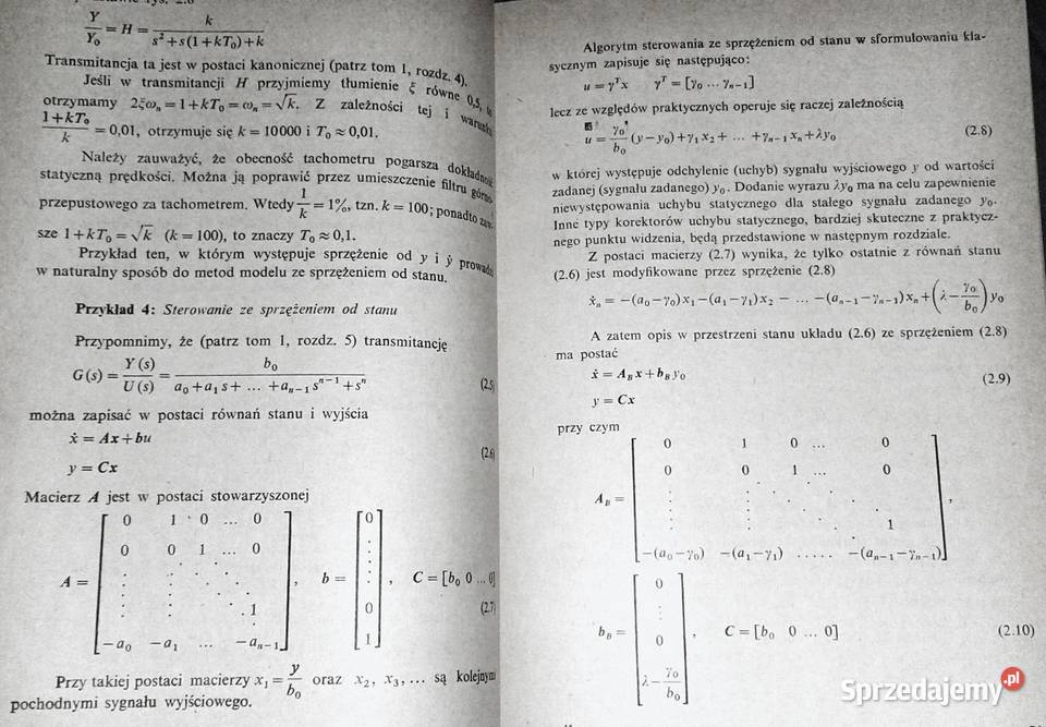 Automatykaukłady liniowe Sterowanie Tom 3 P Chełm