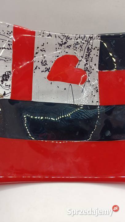 Talerz szklany do serwowania szkło artystyczne Porcelana i szkło Zamość sprzedam