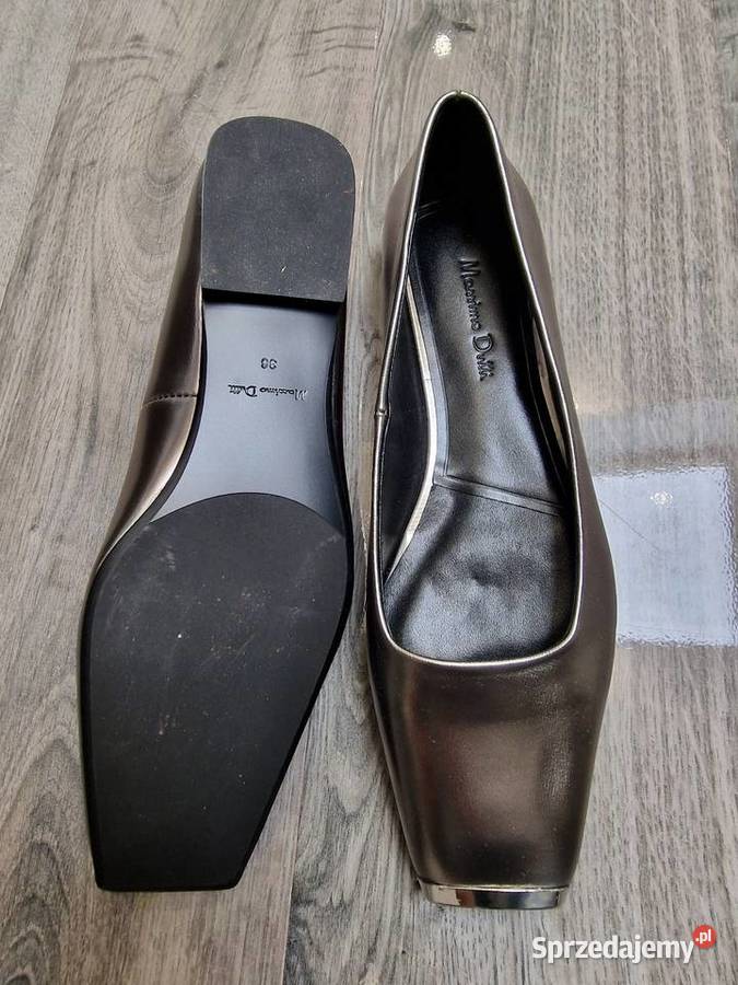 Massimo Dutti Baleriny Mokasyny grafit skóra 36 Żywiec sprzedam