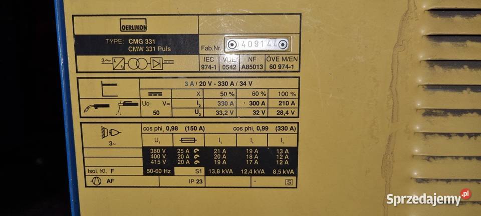 Oerlikon CMW 331 PULS Synergia Fronius