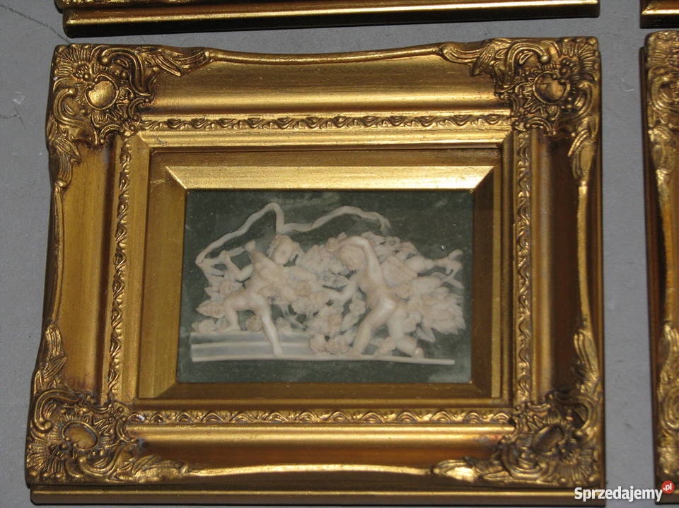 4 obrazy alabastrowe alabastry komplet obrazów małopolskie Kraków