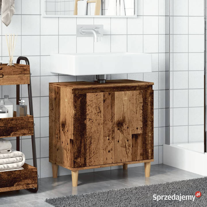 Szafka pod umywalkę stare drewno 58x33x60 mazowieckie Warszawa