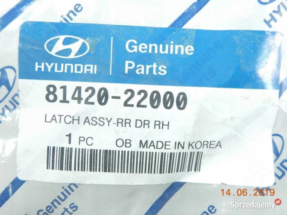 ZAMEK DRZWI PRAWY TYŁ HYUNDAI ACCENT 9599 ASO osobowe