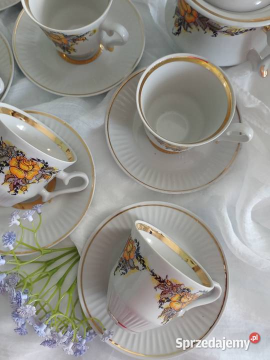 Zestaw do espresso porcelana Baranovka Antyki, Sztuka, Kolekcje wielkopolskie Poznań