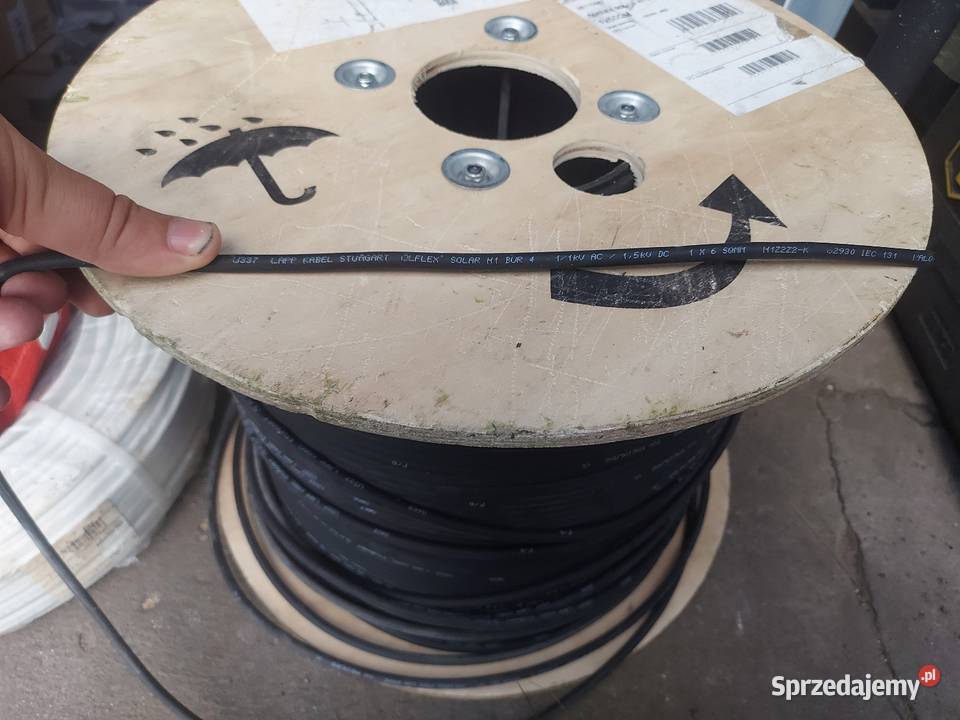 Przewód kabel fotowoltaiczny solarny 6mm 6mm2 Włocławek sprzedam