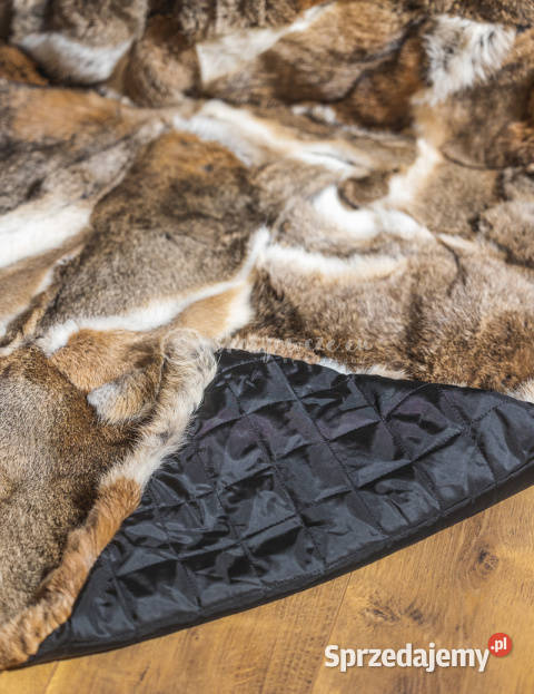 Narzuta dekoracyjna futro z królika 180x190 Szaflary