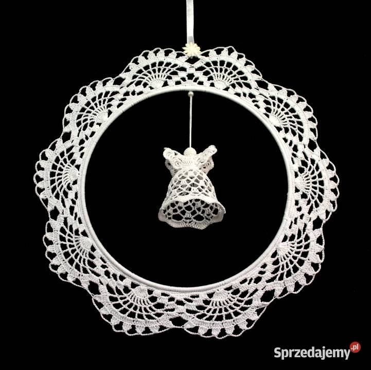 Zawieszka ozdoba na okno szydełkowa Anioł 31 Kluczbork