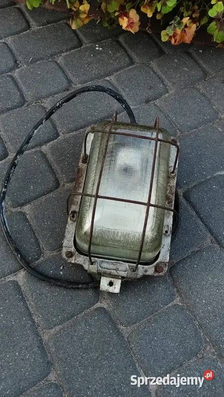 Stara lampa kanałowa OK21 Polam Wilkasy PRL loft Markocin