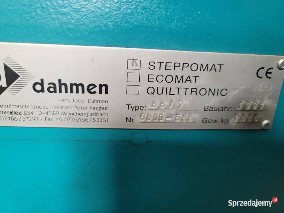 Maszyna dziewiarska Dahmen Szczecin