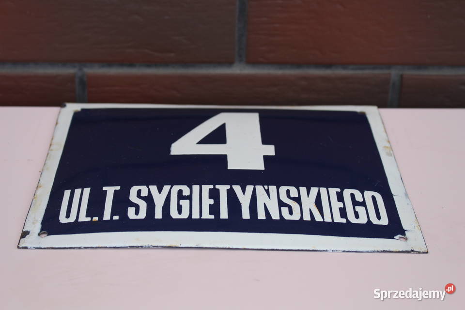 stara emaliowana tabliczka Kalisz sprzedam