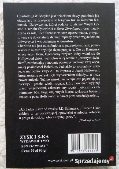 Czarne światło Elizabeth Hand Proza i poezja Warszawa