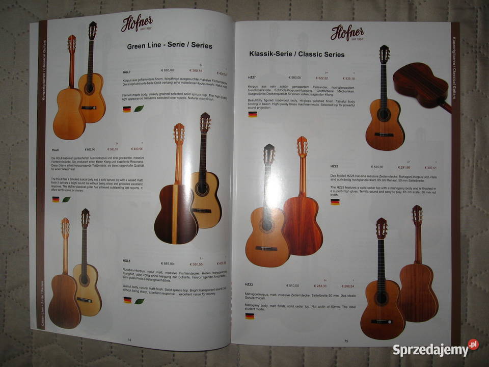 Hofner 2021 Confidental guitar catalog katalog Instrumenty