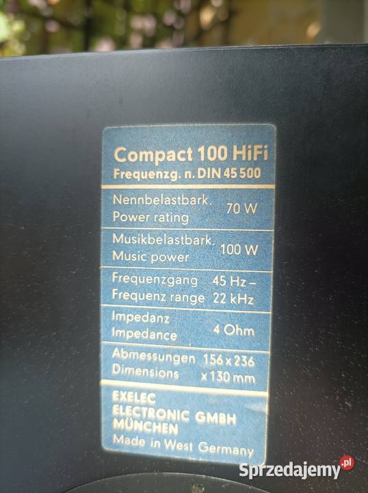 Compact 100 HiFi niemieckie mikro monitorki 3 Słuchawki i głośniki Płock
