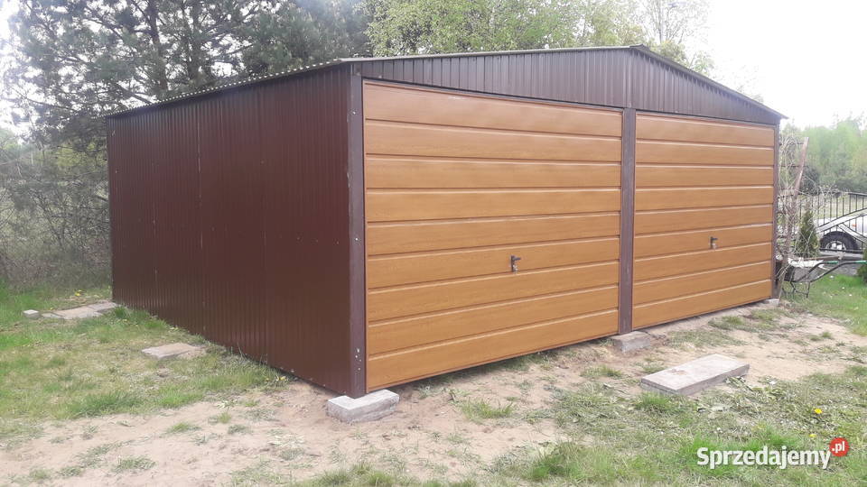Garaż Blaszany 6x5 Drewnopodobny Złoty DąbGaraże Jelenia Góra sprzedam
