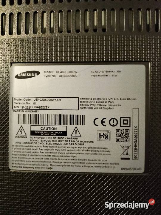 Samsung 40 Smart WiFi na czesci podkarpackie Rzeszów sprzedam