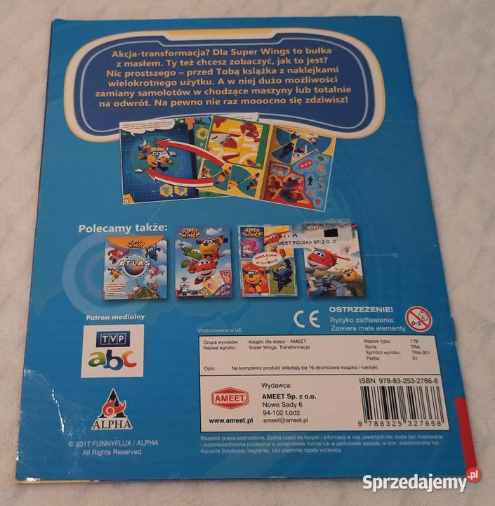 Super Wings Transformacje Ameet 2017 Książeczki Czeladź