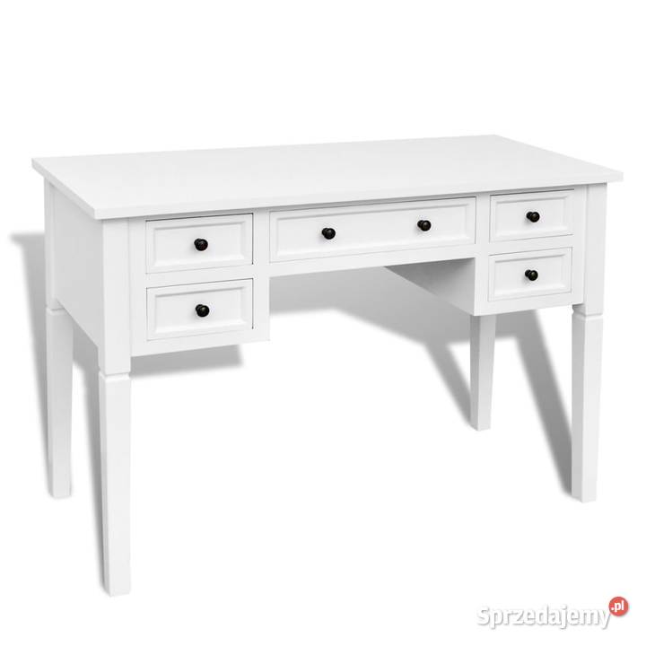 vidaXL Biurko z 5 szufladami białeSKU241533 Warszawa
