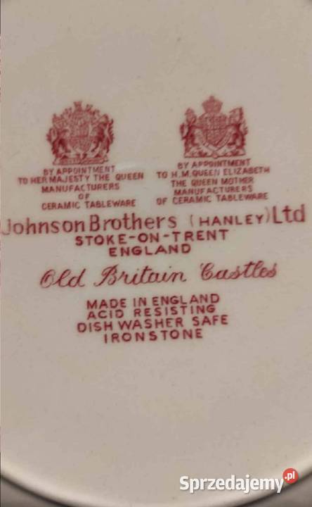 Johnson Brothers Bros Old Britain Castles Pink łódzkie Pabianice