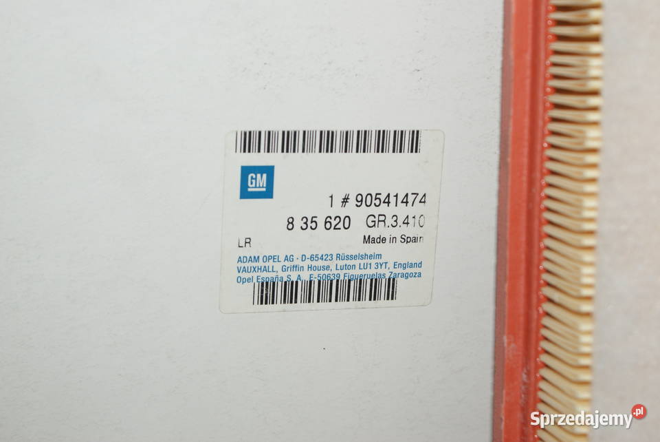 FILTR POWIETRZA GM OPEL 90541474 FILTR POWIETRZA Białobrzegi