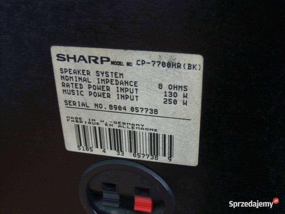 Kolumny SHARP CP7700 mocne 2 x 250 wat Jasło