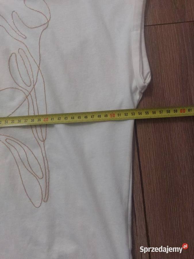 Tshirt bawełniany że złotym zdobieniem marki Kobyłka