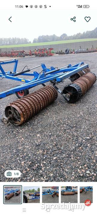 Wały posiewne dalbo 54 m na kołach nieuszkodzony Wały Nowa Karczma