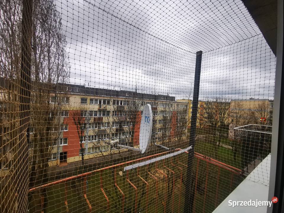 Montaż siatki na balkon koty ptaki Inowrocław