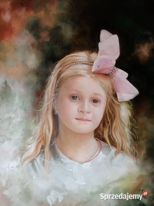 Portret olejny na płótnie Przemyśl sprzedam