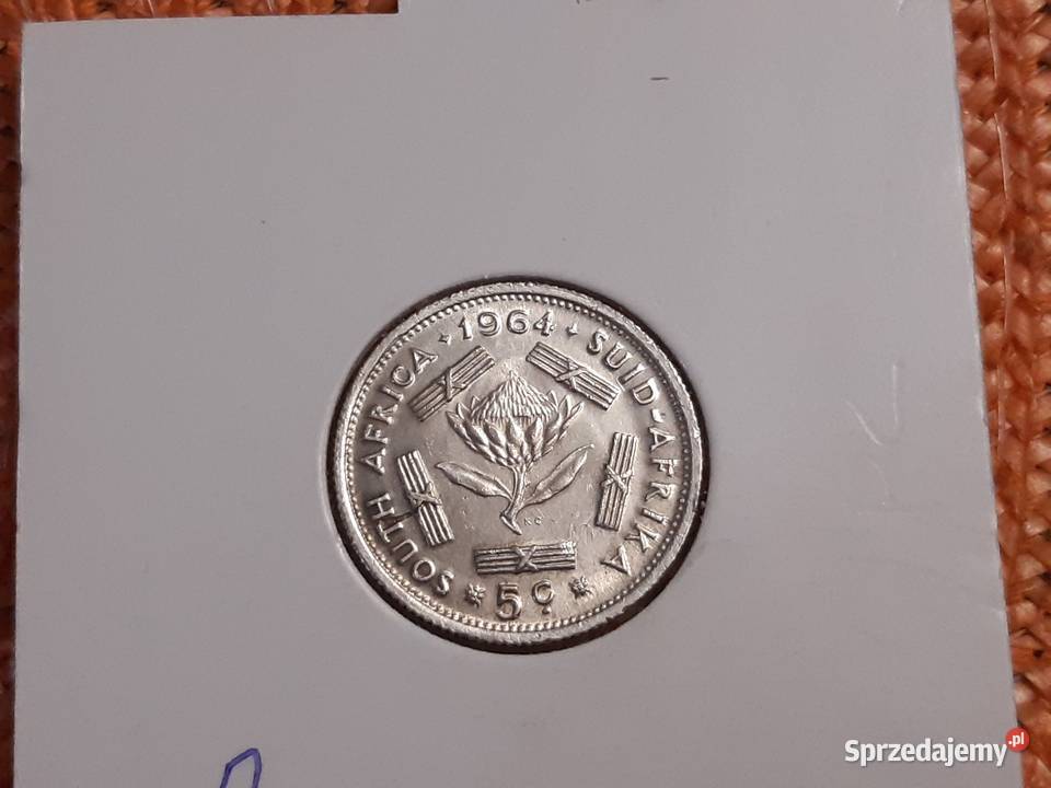 moneta srebrna Afryki Południowej z 1964r Łomża