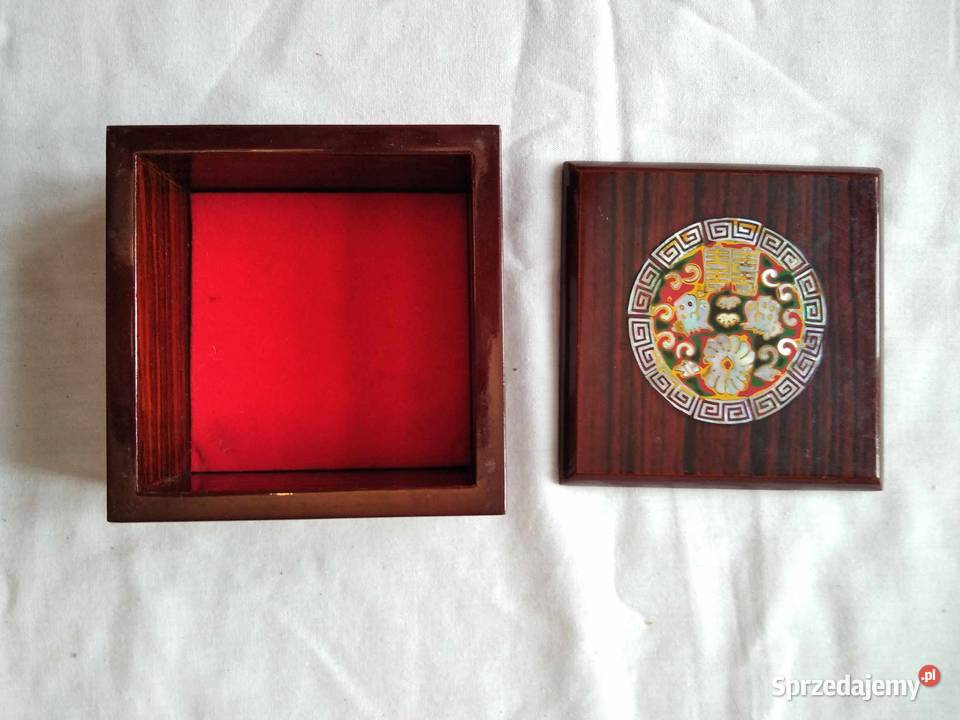 szkatułka na biżuterię egzotyczne drewno masa Gdańsk