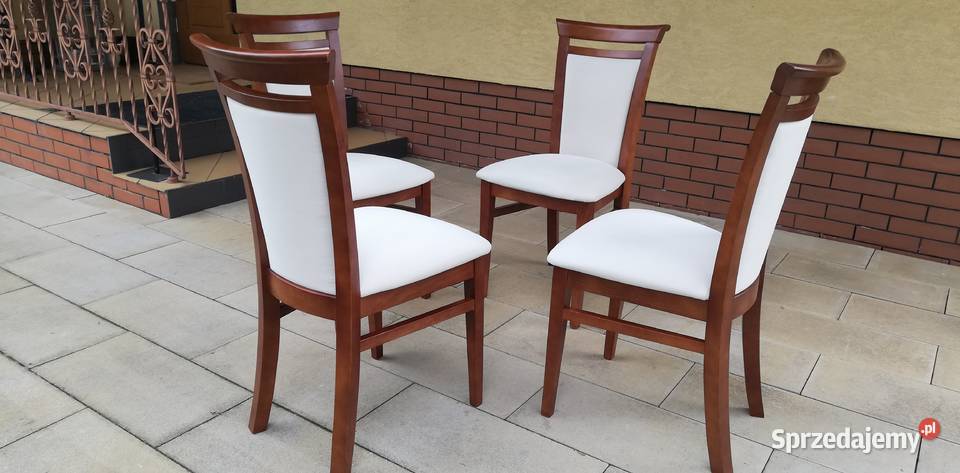 Krzesła 4 stylowe drewniane tapicerowane do Garwolin