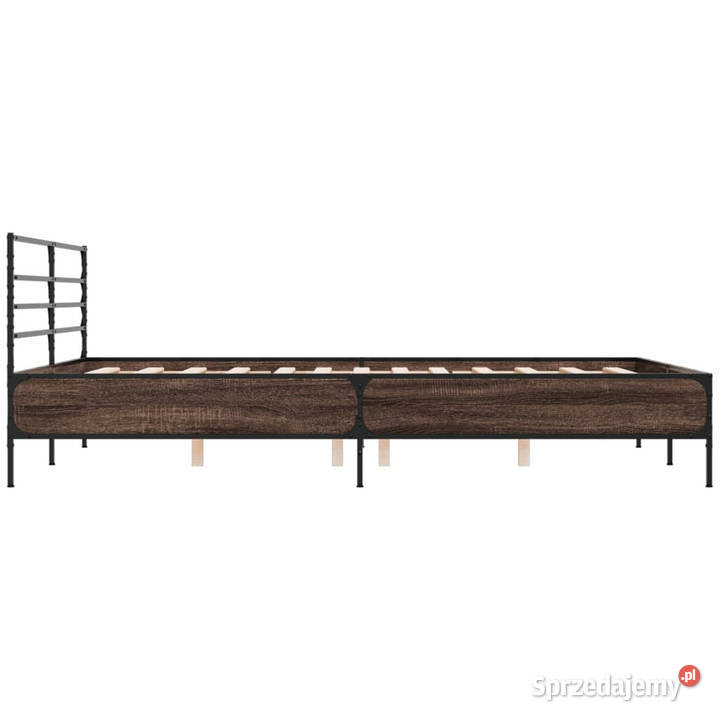 Rama łóżka brązowy dąb materiał drewnopochodny 74cm Warszawa
