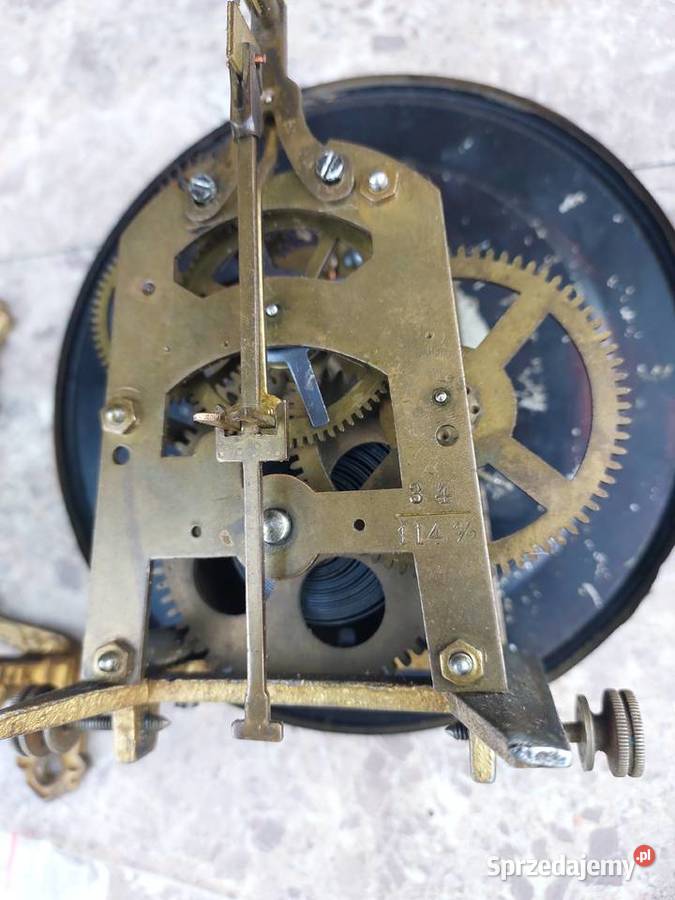 133 Zestaw mechanizm starego zegara ściennego Tczew