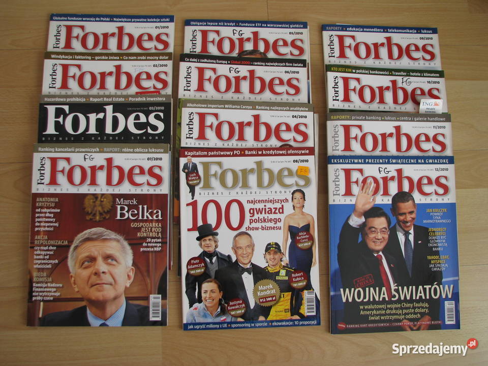 Forbes miesięcznik 2007r 2008r 2009r 2010r i Brzegi