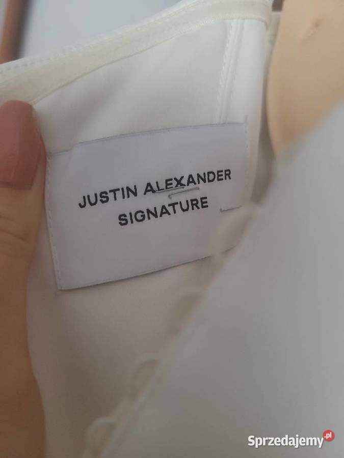Suknia ślubna z trenem Justin Alexander