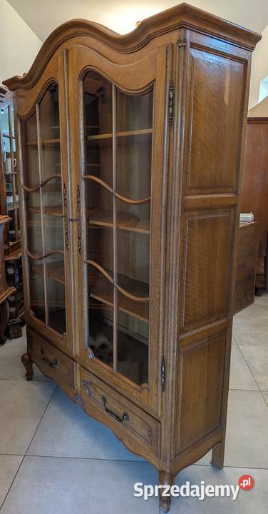 Piękna dębowa bibliotekawitryna ludwikowska śląskie Dąbrowa Górnicza