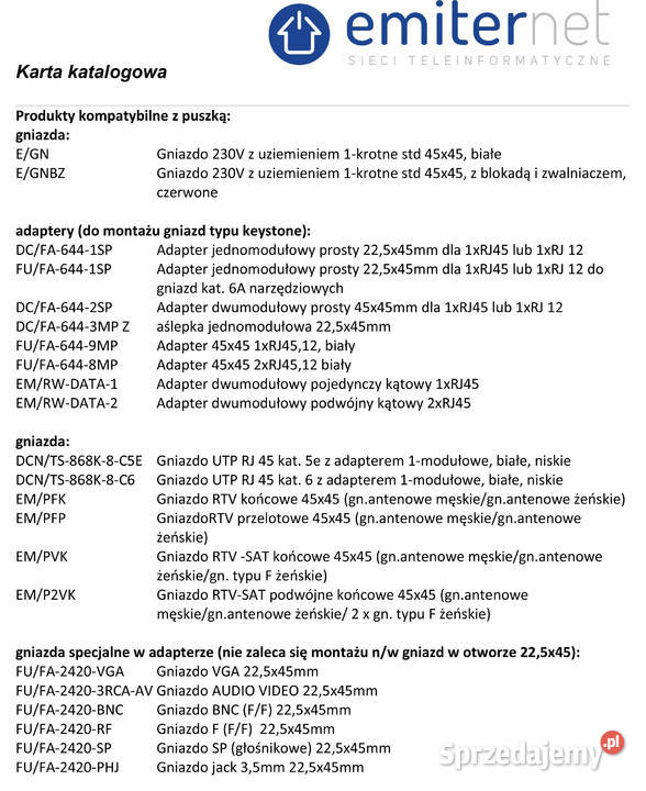 Emiter box blatowy 8M Puszka blatowa Krzeszowice