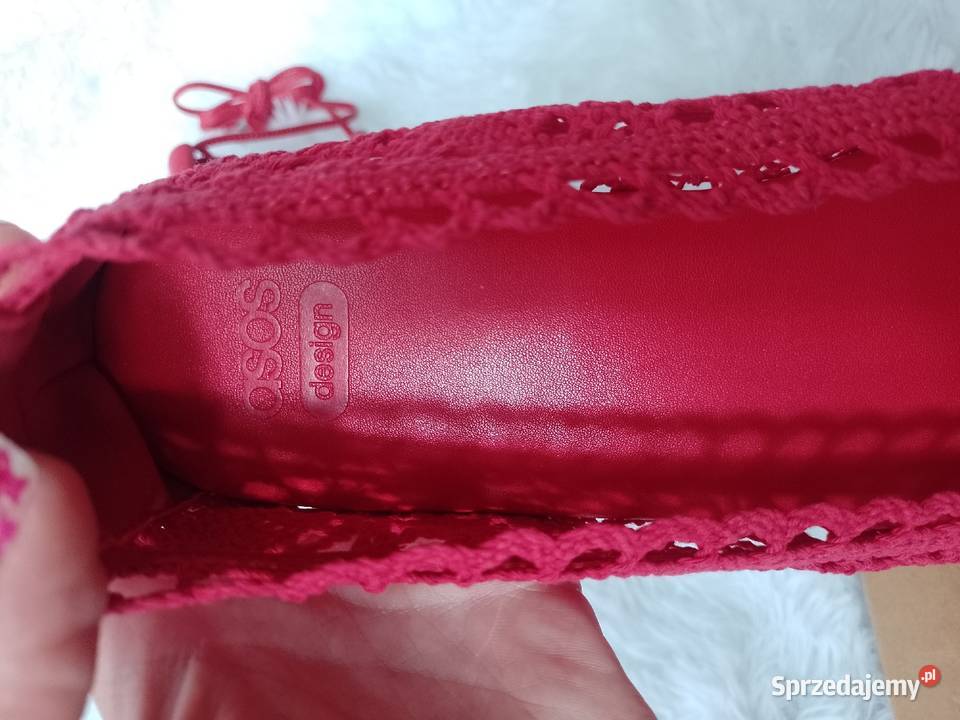 39 ASOS DesignCzerwone baleriny ażurowe z Kraków
