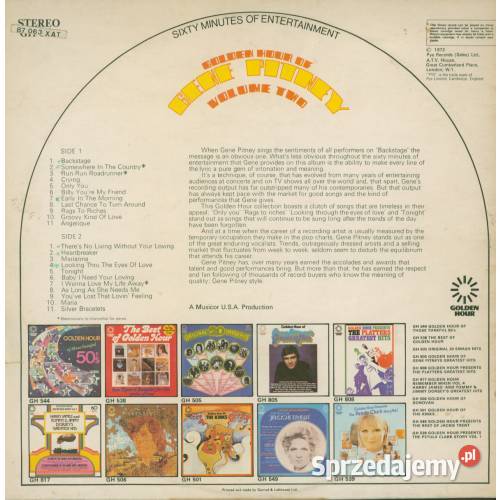 Gene Pitney Golden Hour Of Gene Pitney Vol 2 LP śląskie sprzedam