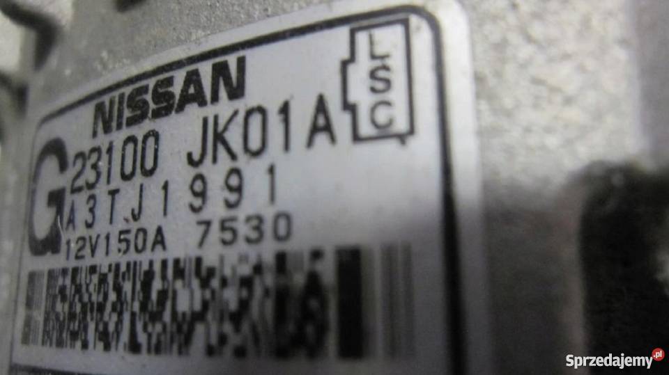 ALTERNATOR 23100JK01A INFINITI G37 Nowy Tomyśl