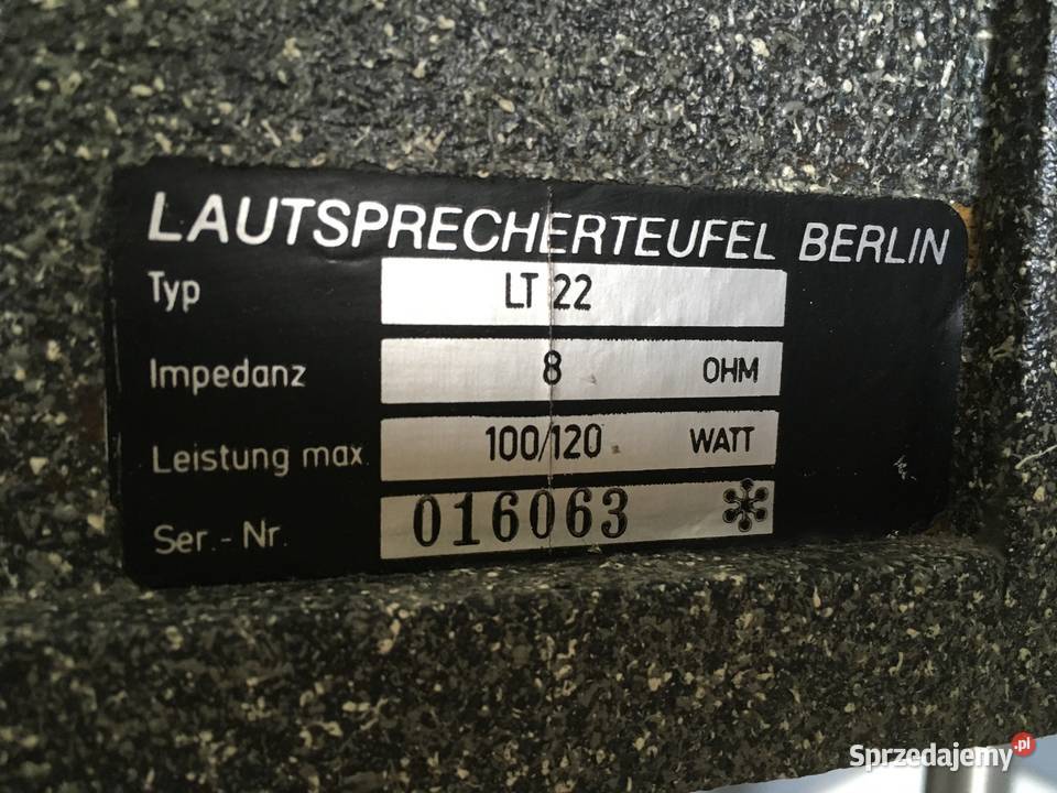 Teufel Berlin LT22 kultowe głośniki mazowieckie Pruszków